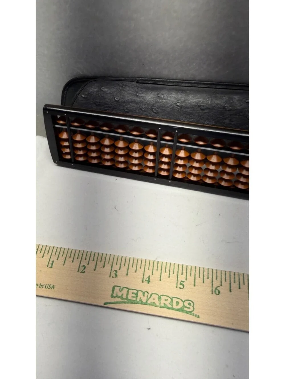 Vintage 23-Column Wooden Soroban Abacus with Protective Case - E-3